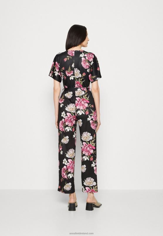 Z62T888 Women Anna Field Jumpsuit Black/Multi-Coloured