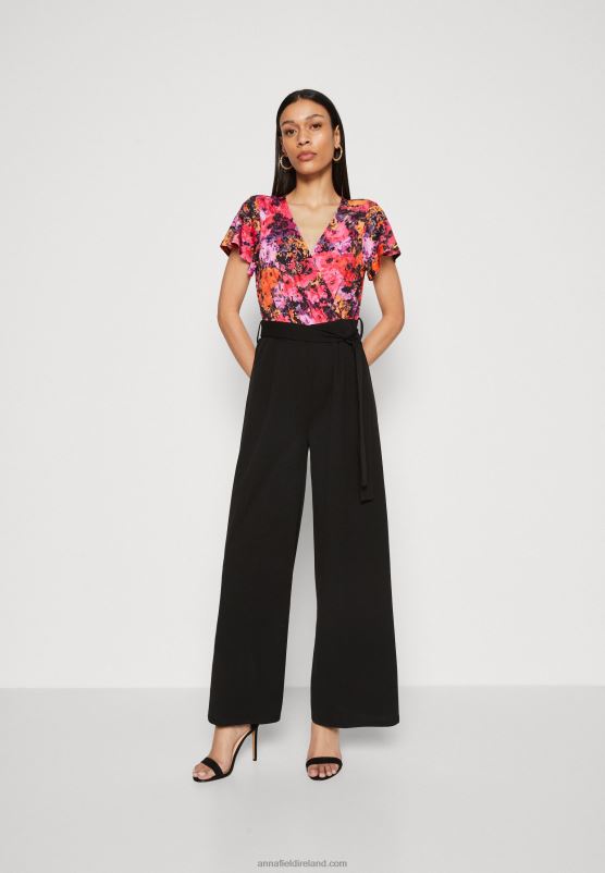 Z62T894 Women Anna Field Jumpsuit Pink/Black