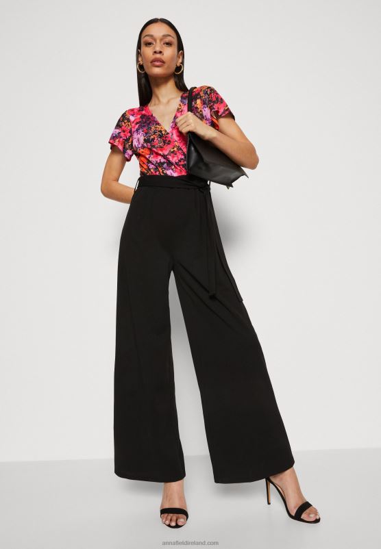 Z62T894 Women Anna Field Jumpsuit Pink/Black