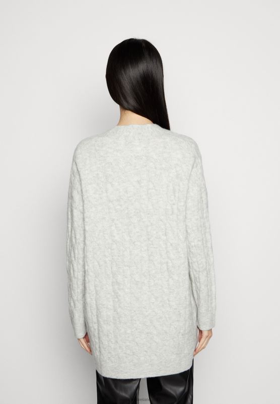 Z62T821 Women Anna Field Cardigan Mottled Grey