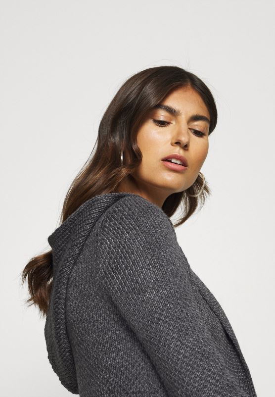 Z62T823 Women Anna Field Cardigan Dark Grey Melange