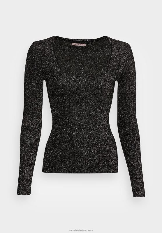 Z62T854 Women Anna Field Lurex Jumper Black