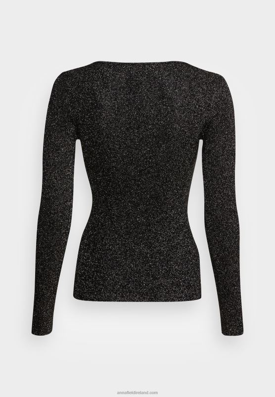 Z62T854 Women Anna Field Lurex Jumper Black