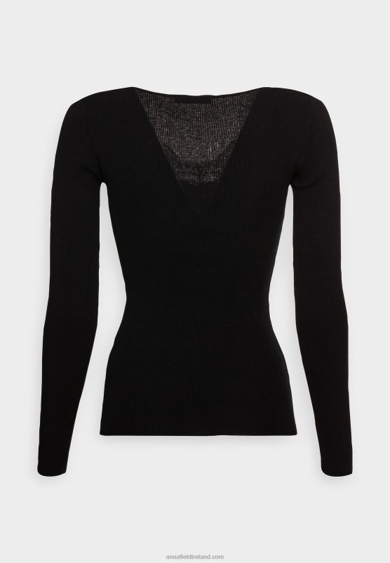 Z62T856 Women Anna Field Lace Jumper Black