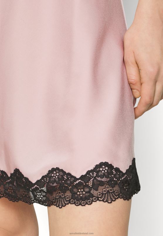 Z62T1041 Women Anna Field Nightie Pink/Black
