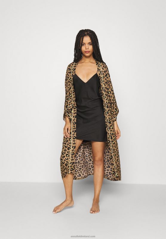 Z62T1044 Women Anna Field Simple Satin Nightie Nightie Black