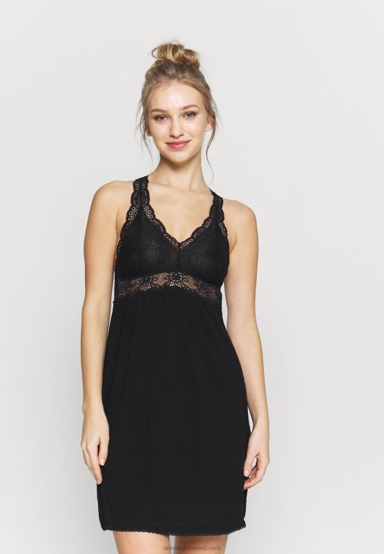 Z62T1049 Women Anna Field Anna Viscose Dress Nightie Black