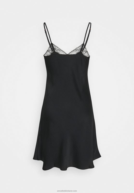 Z62T1050 Women Anna Field Hammered Satin Nightie Nightie Black