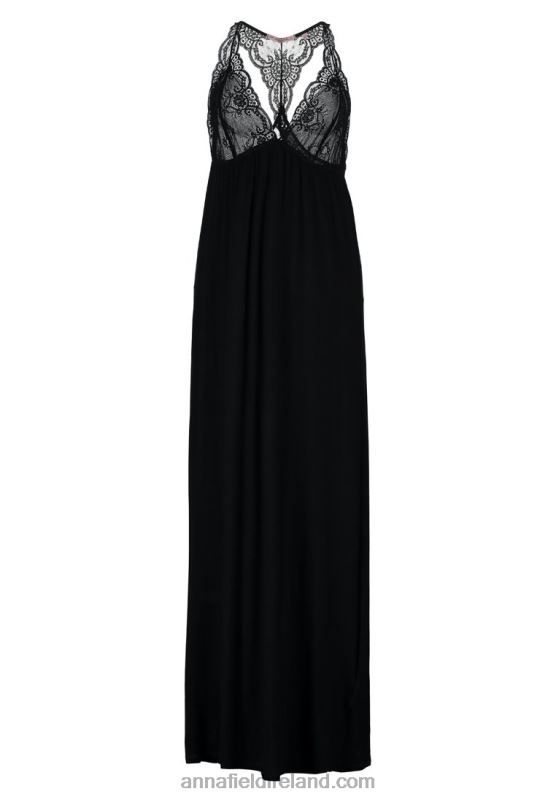 Z62T1057 Women Anna Field Anna Long Viscose Dress Nightie Black