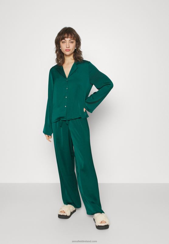 Z62T1064 Women Anna Field Gift Box Pj Set Pyjamas Green
