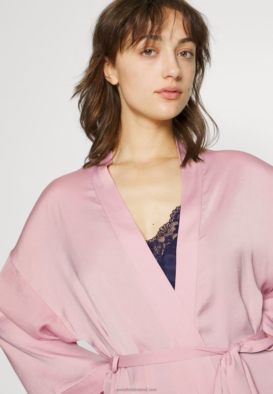 Z62T1080 Women Anna Field Bridal Dressing Gown Dressing Gown Pink