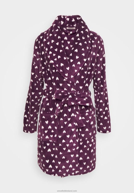 Z62T1091 Women Anna Field Dressing Gown Dark Red/Beige