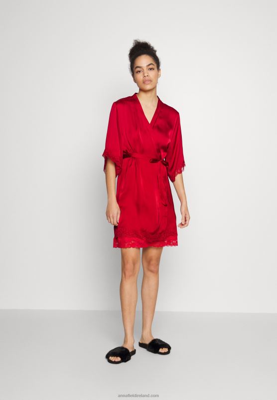 Z62T1092 Women Anna Field Dressing Gown Red