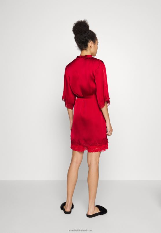 Z62T1092 Women Anna Field Dressing Gown Red