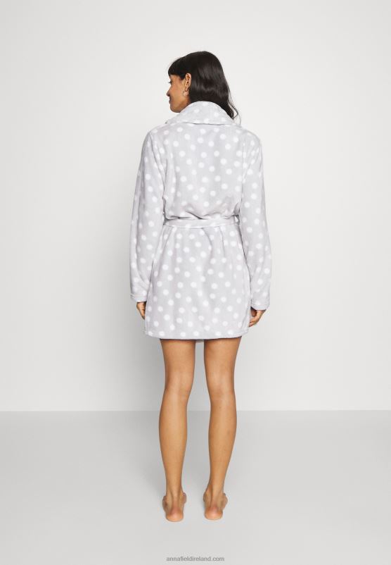 Z62T1093 Women Anna Field Dressing Gown Grey/White