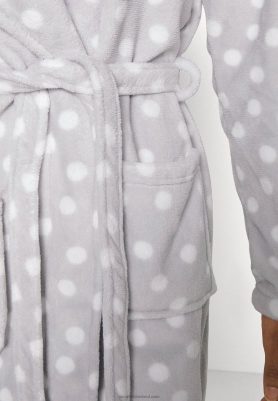 Z62T1093 Women Anna Field Dressing Gown Grey/White