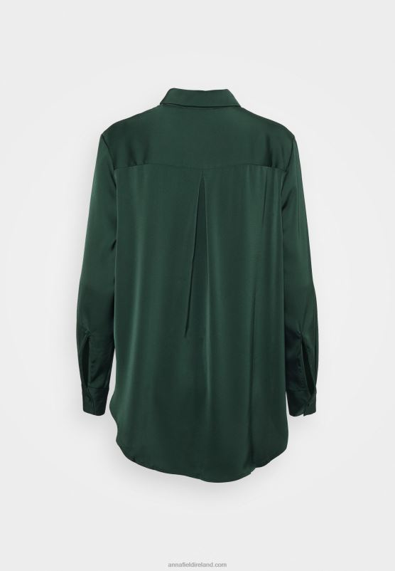 Z62T670 Women Anna Field Button-Down Blouse Green