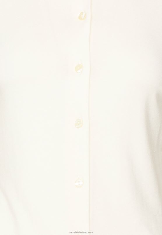 Z62T672 Women Anna Field Button-Down Blouse Off-White