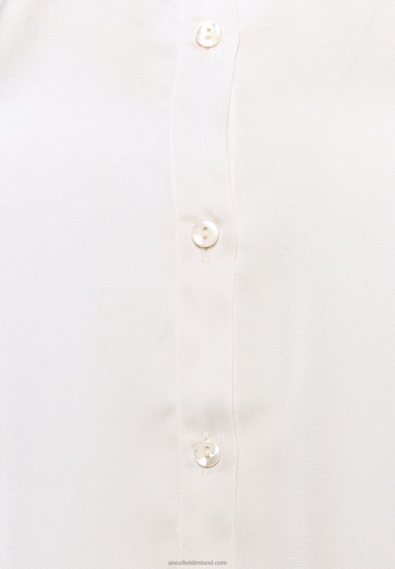 Z62T676 Women Anna Field Button-Down Blouse Beige