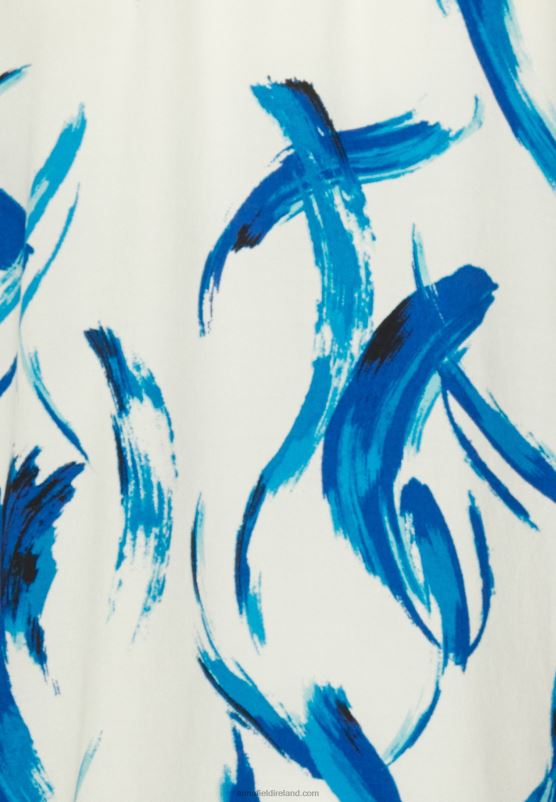 Z62T679 Women Anna Field Button-Down Blouse White, Blue