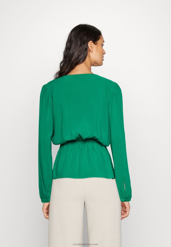 Z62T692 Women Anna Field Peplum Blouse Green