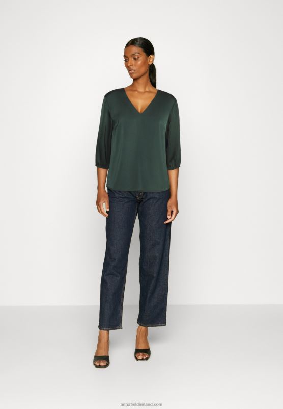 Z62T696 Women Anna Field Blouse Dark Green