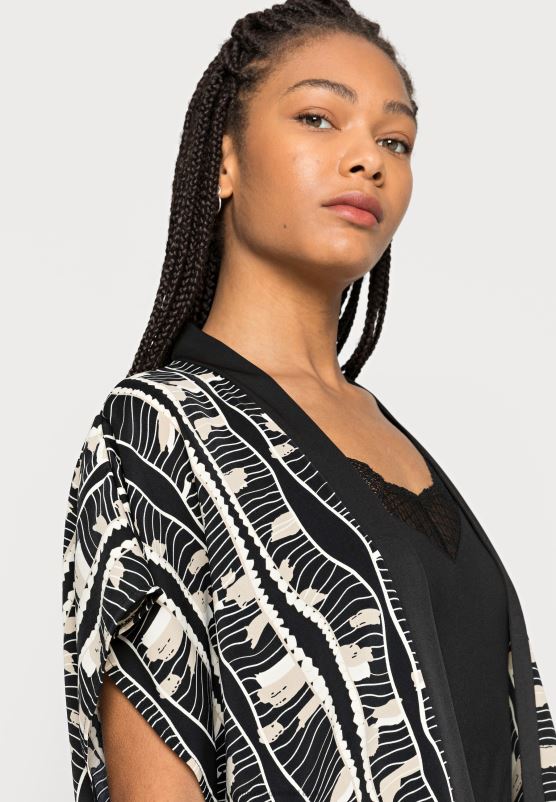 Z62T706 Women Anna Field Summercape Tunic Black