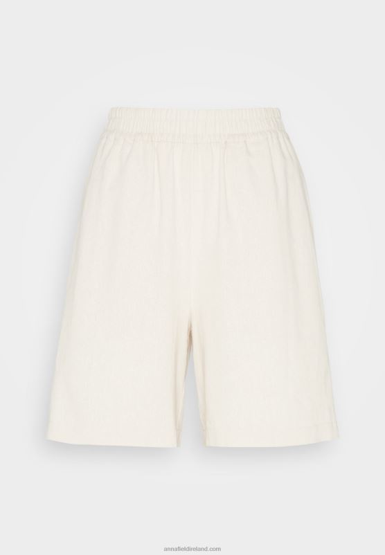 Z62T857 Women Anna Field Linen Mix Shorts Beige