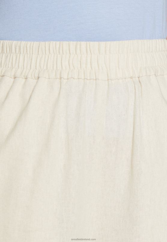 Z62T857 Women Anna Field Linen Mix Shorts Beige