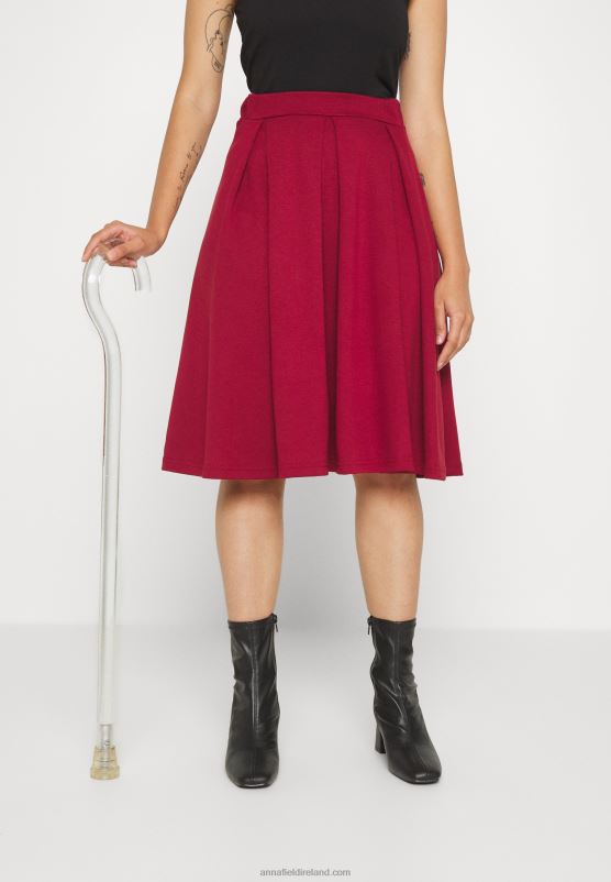 Z62T780 Women Anna Field Pleated Skirt Red