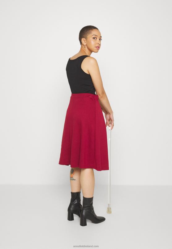 Z62T780 Women Anna Field Pleated Skirt Red