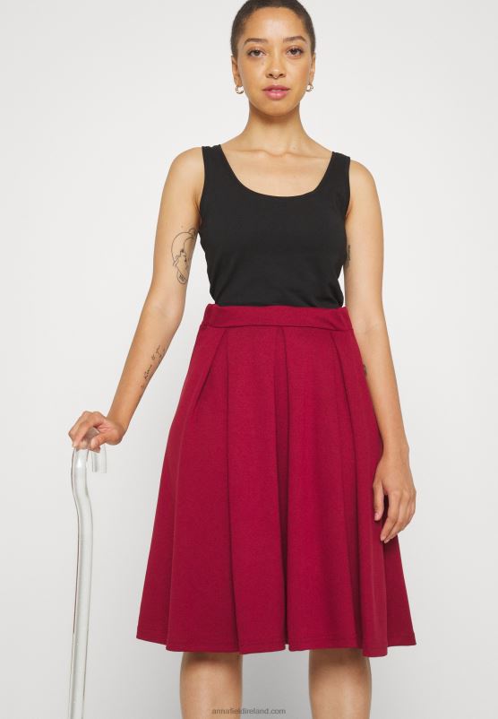 Z62T780 Women Anna Field Pleated Skirt Red