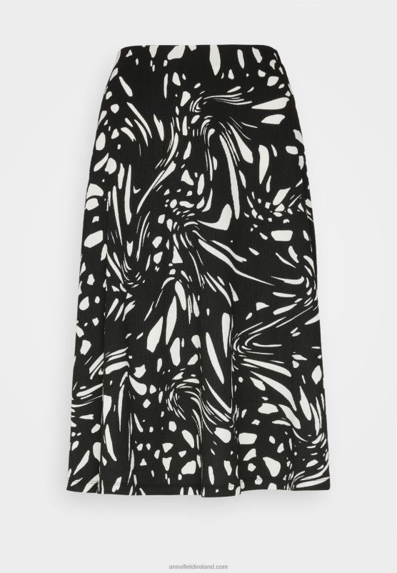 Z62T788 Women Anna Field A-Line Skirt Black/White