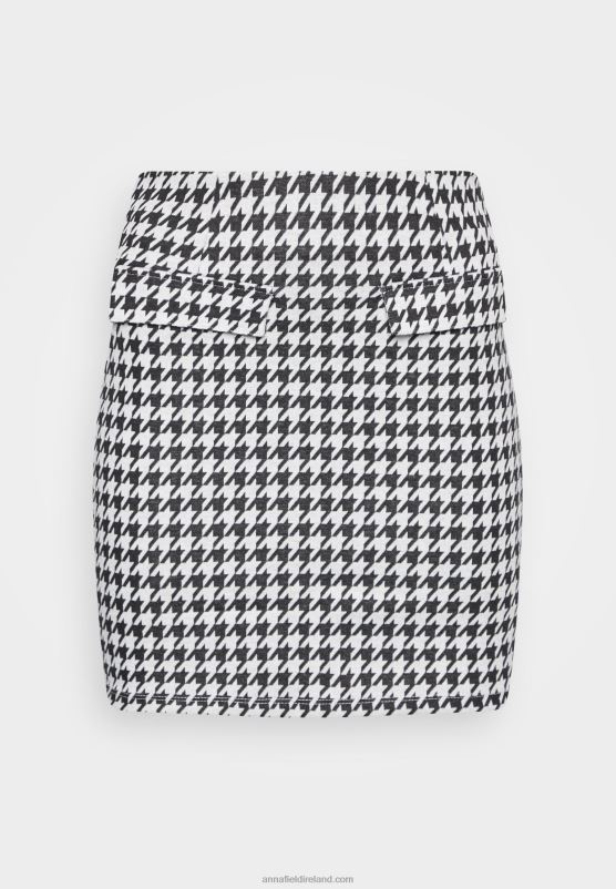 Z62T792 Women Anna Field Mini Skirt Black/White