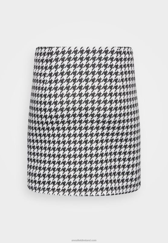 Z62T792 Women Anna Field Mini Skirt Black/White