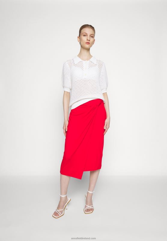 Z62T796 Women Anna Field Pencil Skirt Red