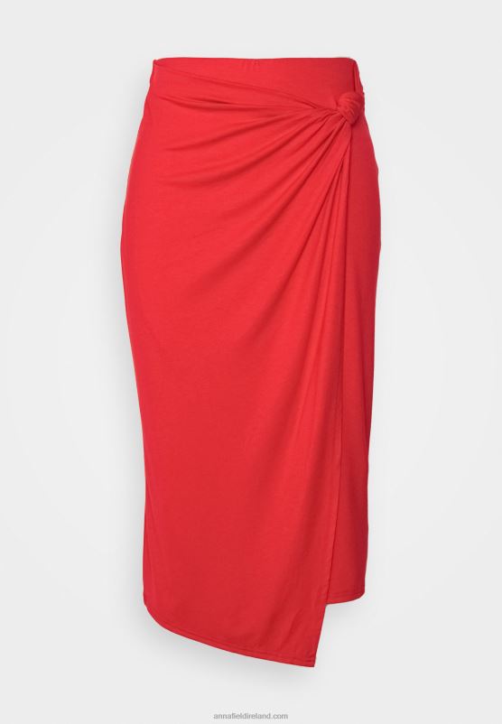 Z62T796 Women Anna Field Pencil Skirt Red