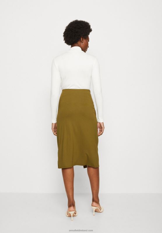 Z62T800 Women Anna Field Pencil Skirt Khaki