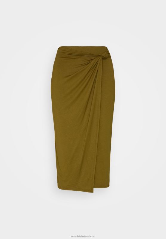 Z62T800 Women Anna Field Pencil Skirt Khaki