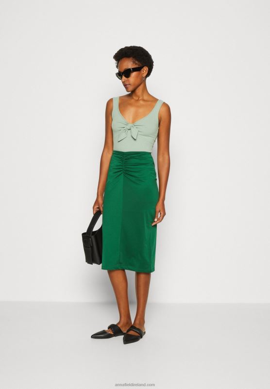 Z62T801 Women Anna Field Pencil Skirt Dark Green