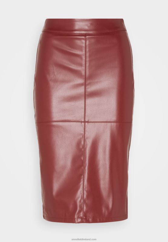 Z62T803 Women Anna Field Pencil Skirt Bordeaux