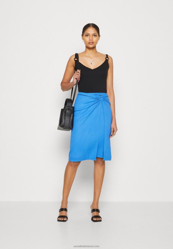 Z62T807 Women Anna Field Wrap Skirt Blue