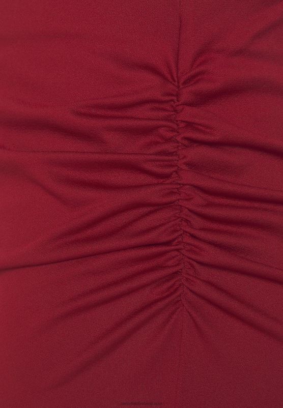 Z62T808 Women Anna Field Pencil Skirt Dark Red