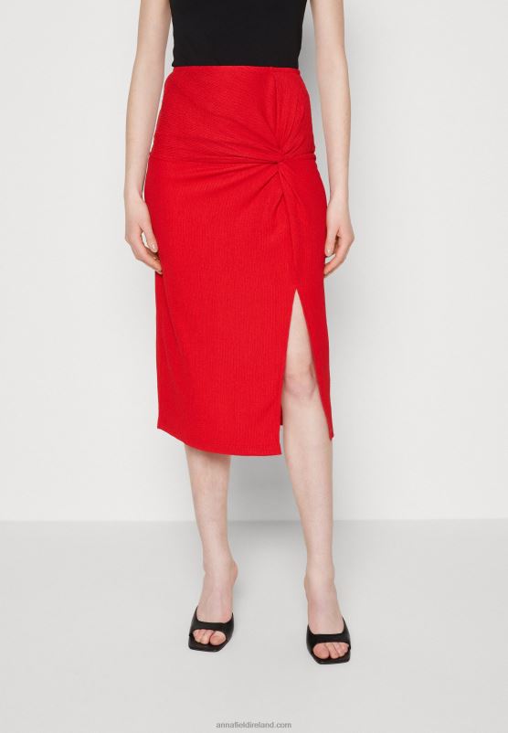 Z62T809 Women Anna Field Pencil Skirt Red