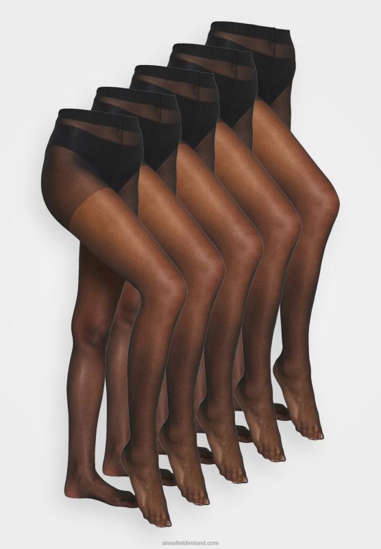 Z62T1097 Women Anna Field 5Pp 15 Den Tights Black