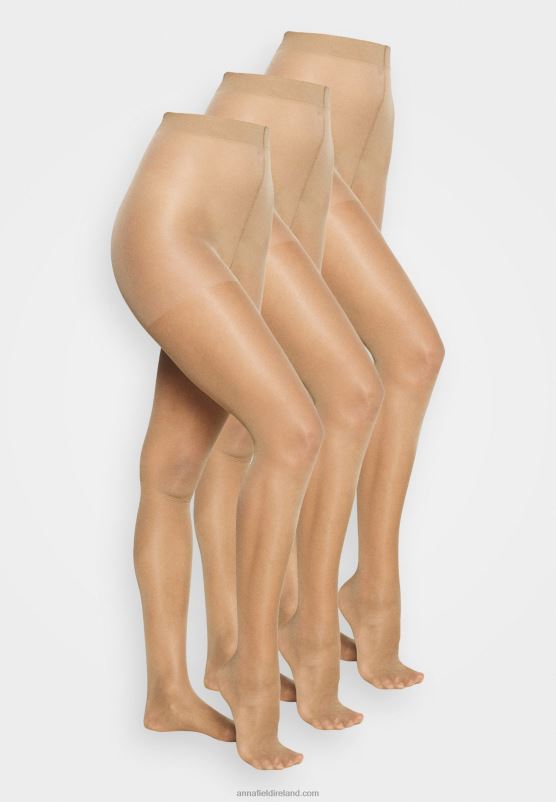 Z62T1107 Women Anna Field 3Pp 20 Den Tights Nude