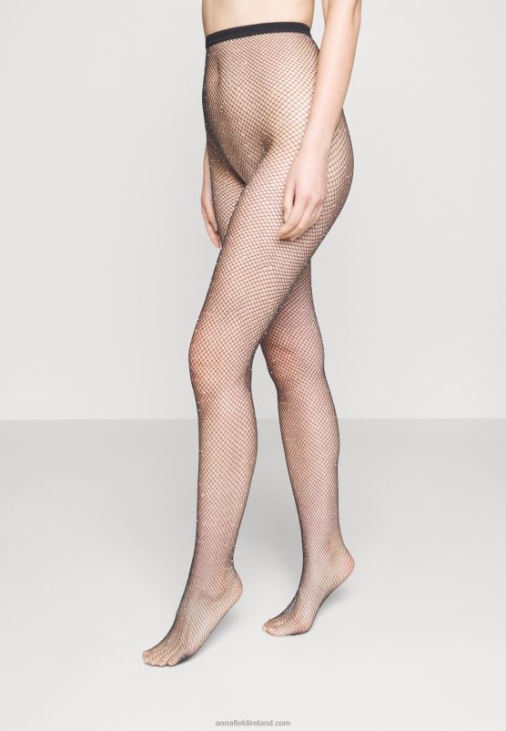 Z62T1112 Women Anna Field Glitter Tights 2 Pack Tights Black