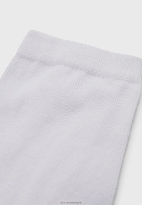 Z62T1116 Women Anna Field 8 Pack Socks White