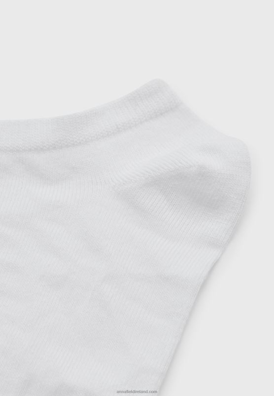 Z62T1117 Women Anna Field 8 Pack Socks White