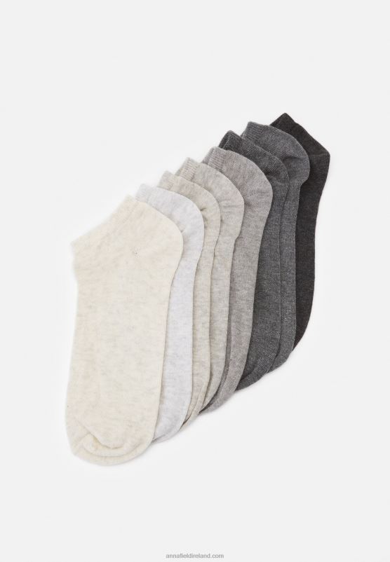 Z62T1131 Women Anna Field 8Pp Sneaker Socks Socks Grey